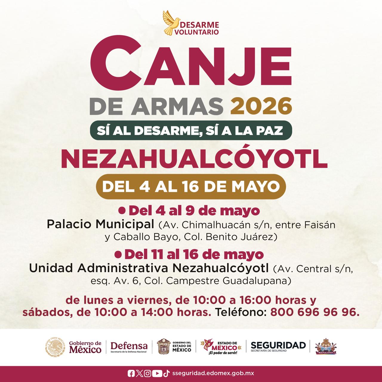 Canje de armas 2026